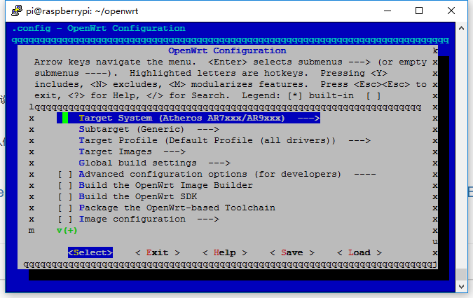 openwrt編譯配置界面